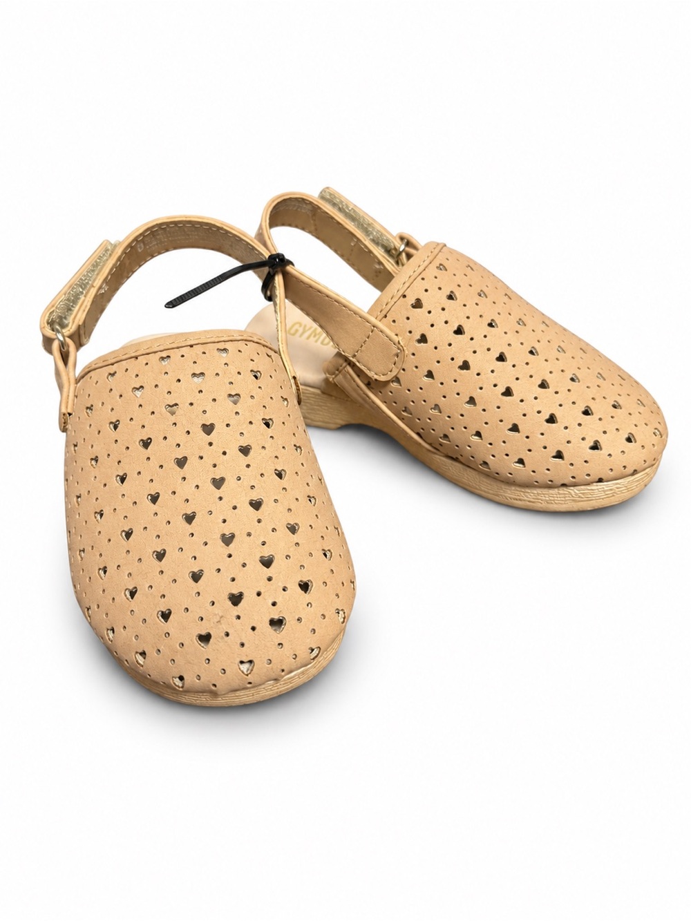 Gymboree Tan Heart Perforated Slingback Kids Shoes